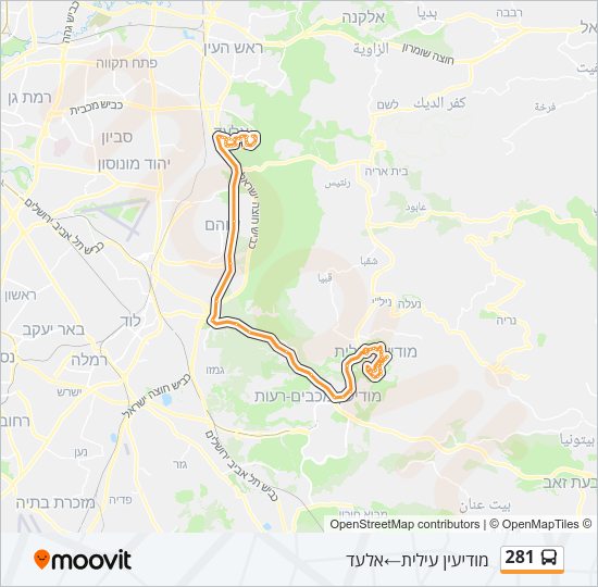 281 Bus Line Map