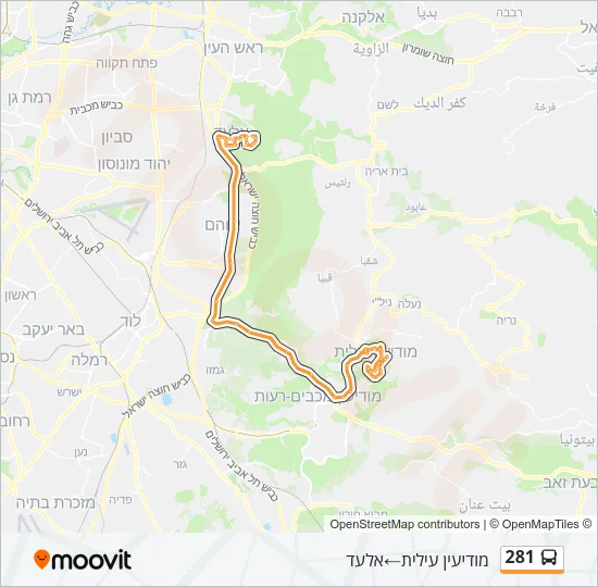 281 Bus Line Map