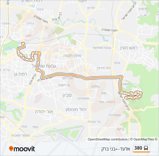 380 Bus Line Map
