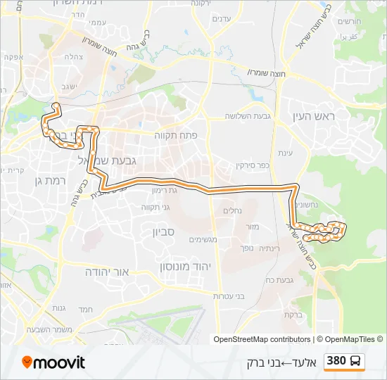 380 Bus Line Map