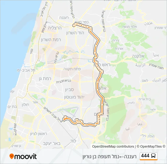444 Bus Line Map