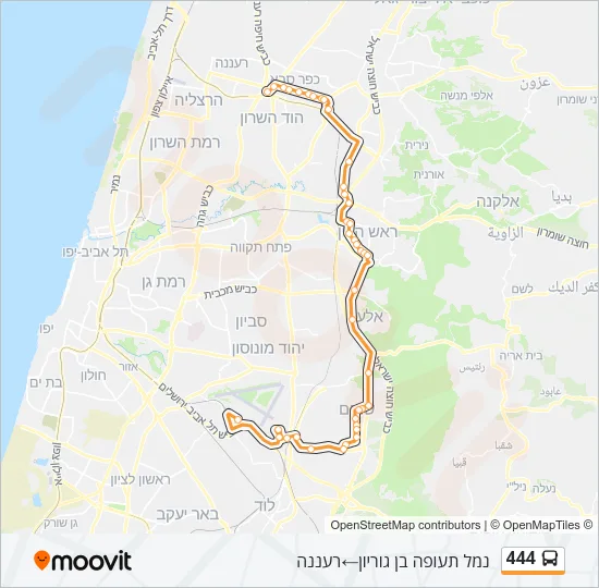 444 Bus Line Map