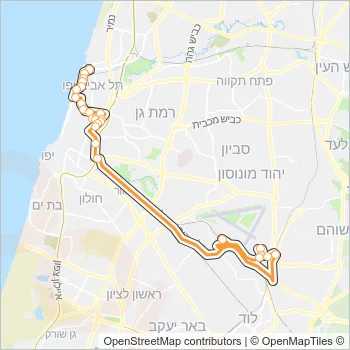 445 Bus Line Map