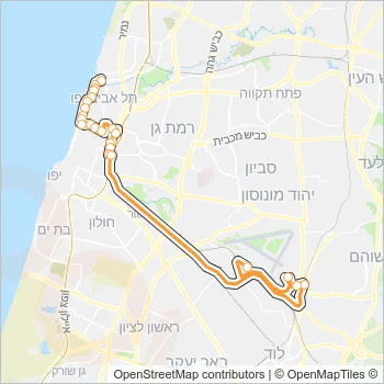 445 Bus Line Map