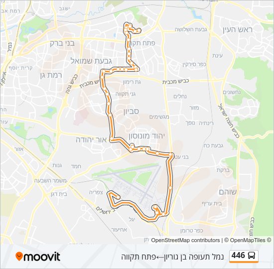 446 Bus Line Map