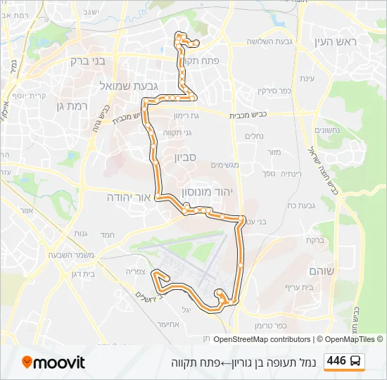 446 Bus Line Map