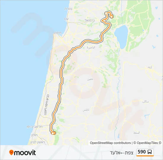 590 Bus Line Map