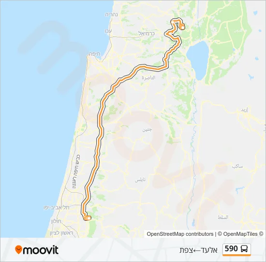 590 Bus Line Map