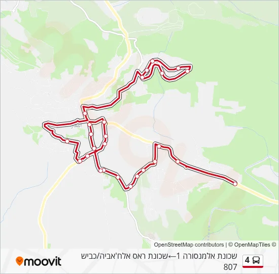 4 Bus Line Map