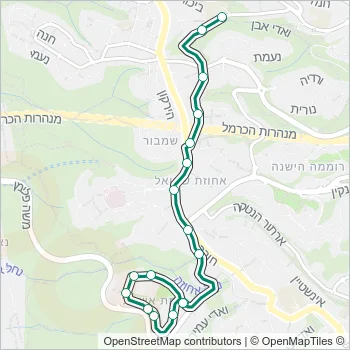 90א Bus Line Map