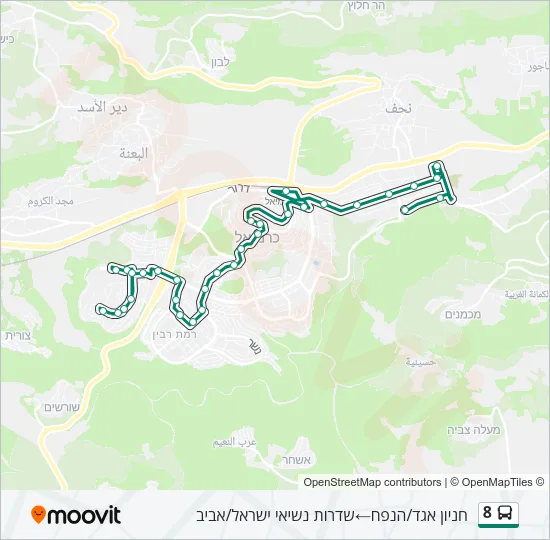 8 Bus Line Map
