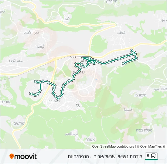 8 Bus Line Map