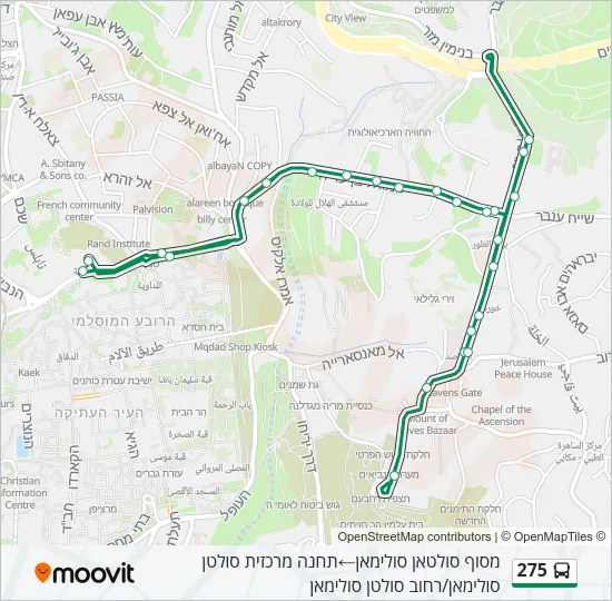275 Bus Line Map