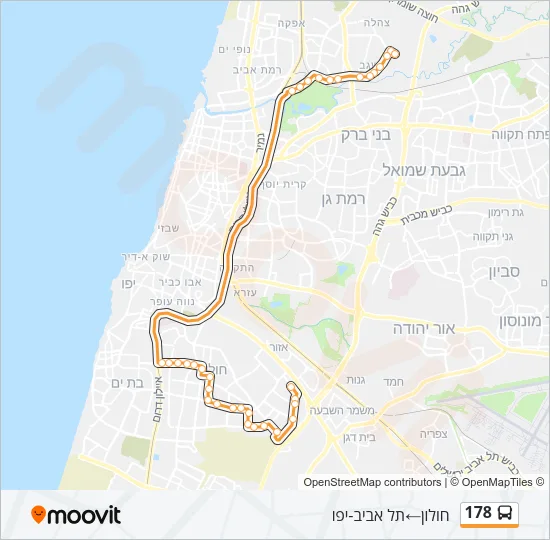 178 Bus Line Map