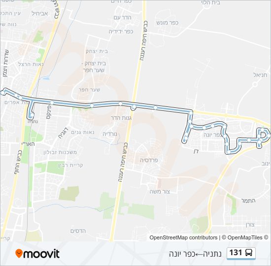 131 bus Line Map