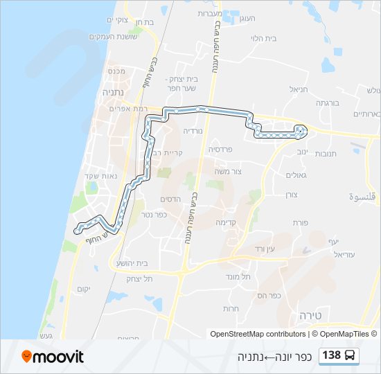 138 bus Line Map