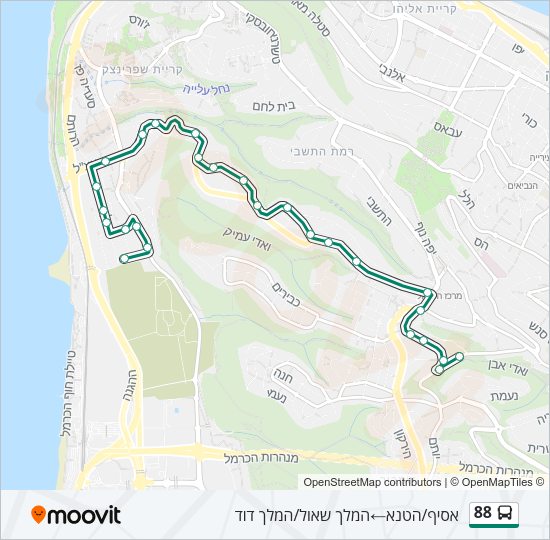 Автобус 88: карта маршрута