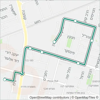 96א Bus Line Map