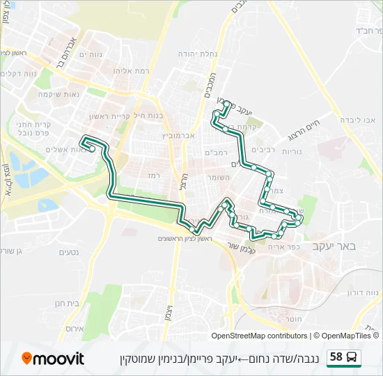 58 Bus Line Map