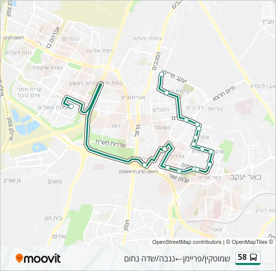 58 Bus Line Map