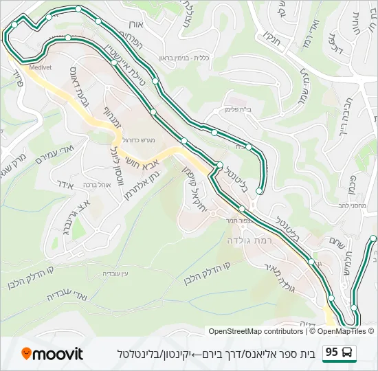 95 Bus Line Map