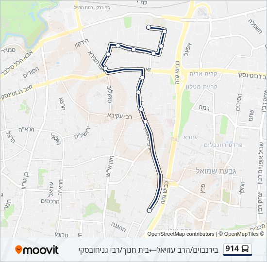 914 Bus Line Map
