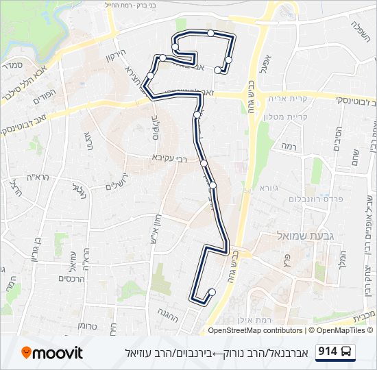 914 Bus Line Map