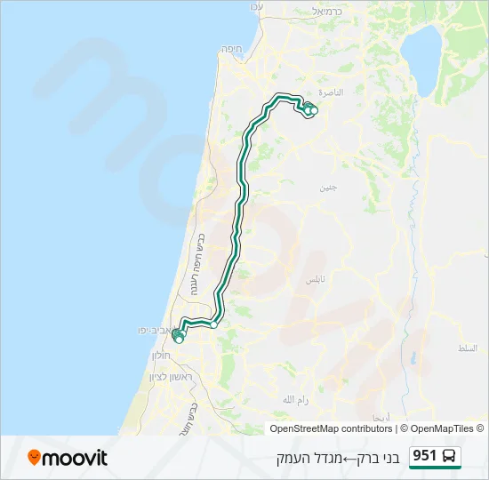 951 Bus Line Map
