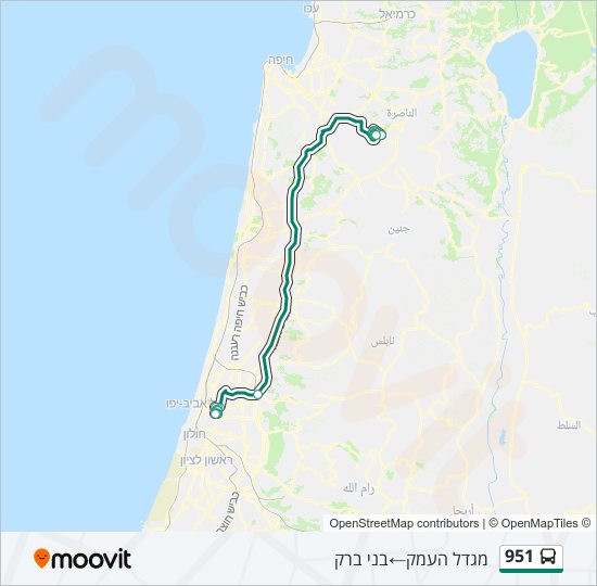 951 bus Line Map