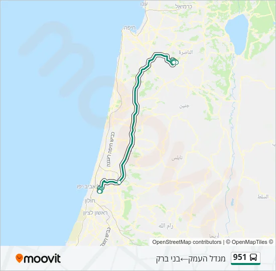 951 Bus Line Map