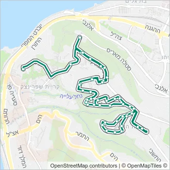 32א Bus Line Map