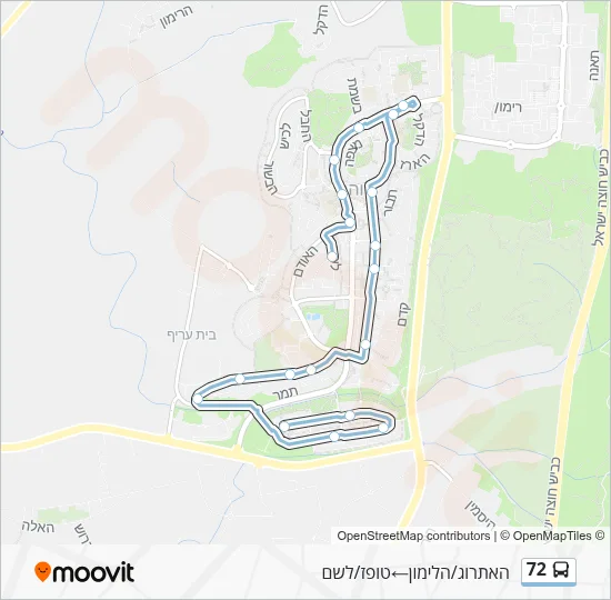 72 Bus Line Map