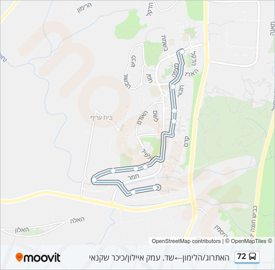 72 bus Line Map