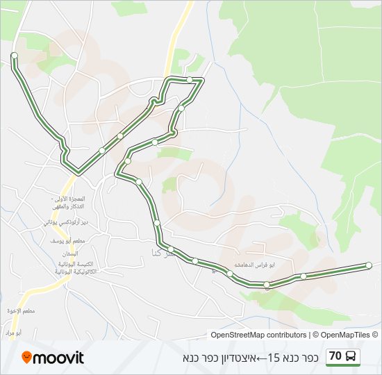 70 Bus Line Map