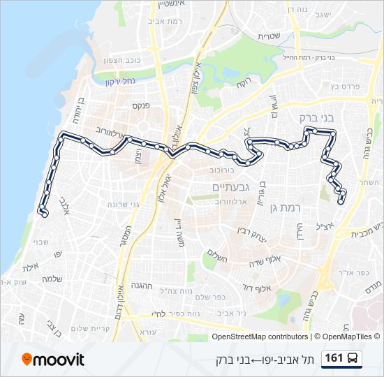 161 bus Line Map