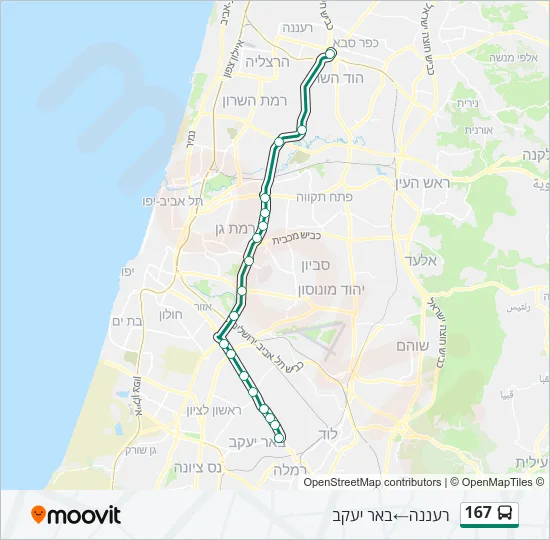 167 Bus Line Map