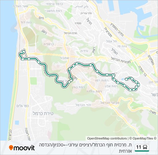 11 bus Line Map