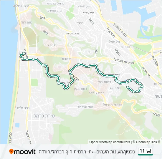 11 Bus Line Map