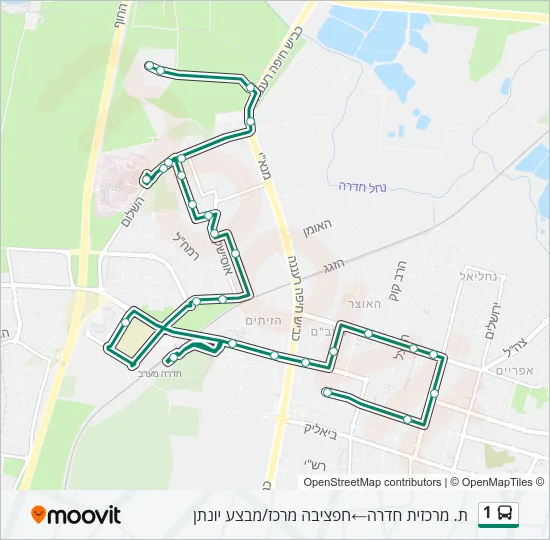 Автобус 1: карта маршрута