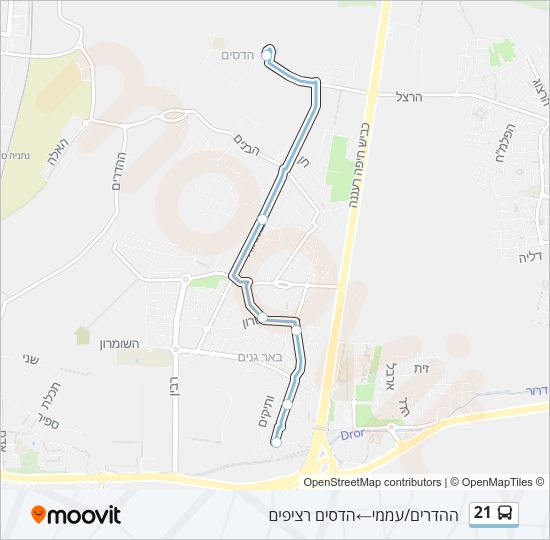 21 Bus Line Map