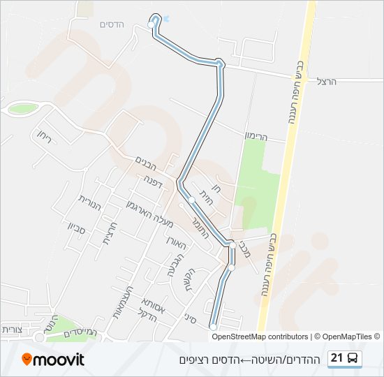 21 Bus Line Map