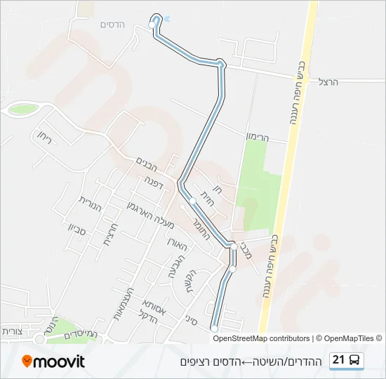 21 Bus Line Map
