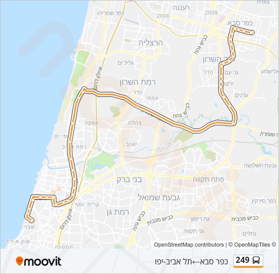 249 Bus Line Map