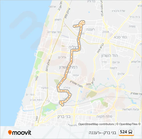 524 Bus Line Map