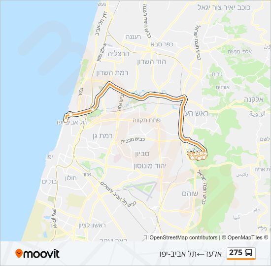 275 Bus Line Map