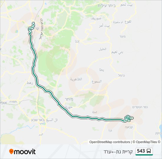 543 bus Line Map