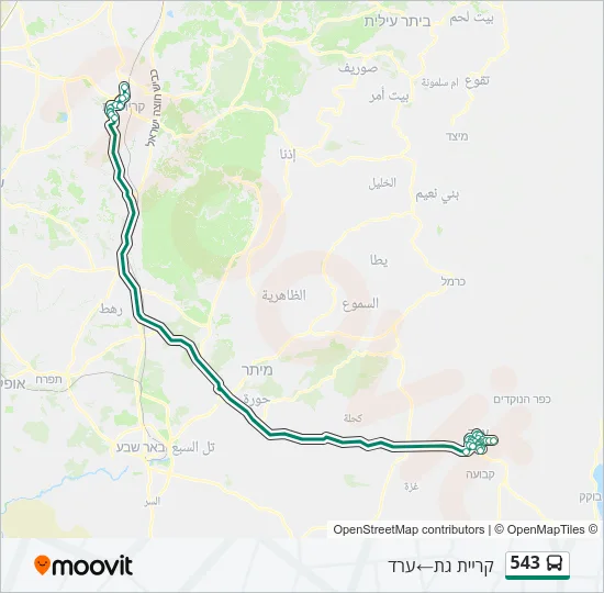 543 Bus Line Map