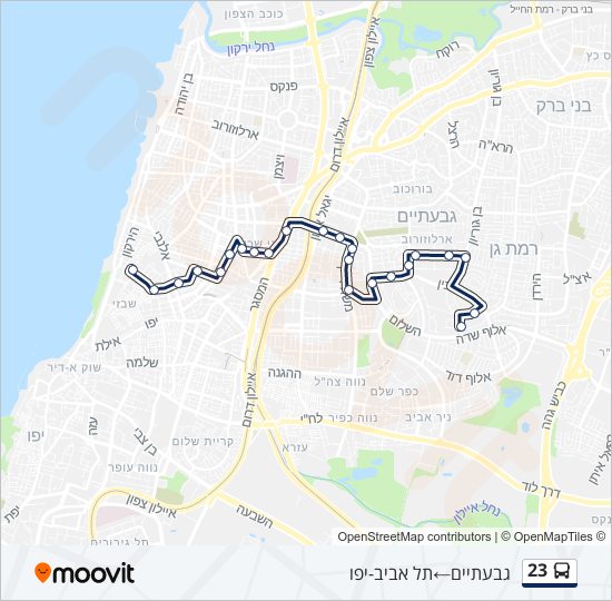 Автобус 23: карта маршрута