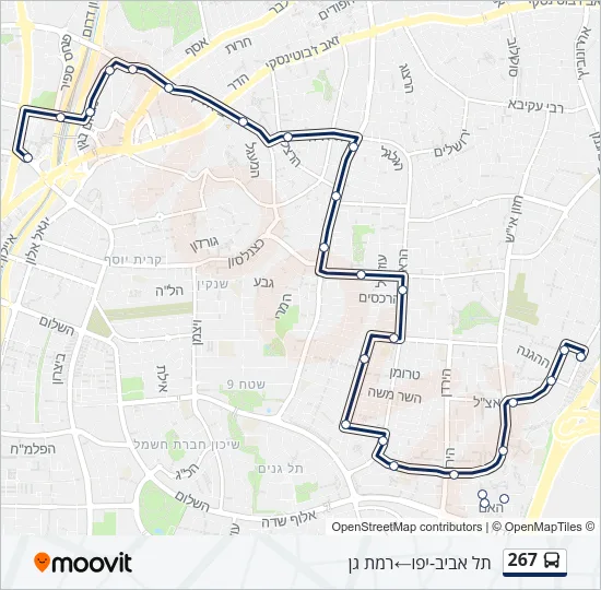 267 Bus Line Map