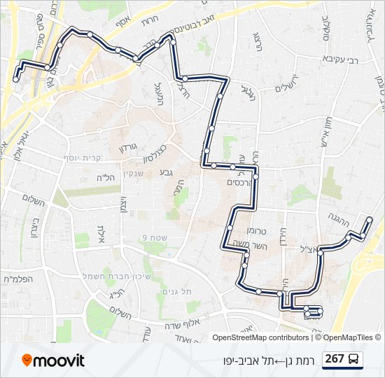 267 Bus Line Map